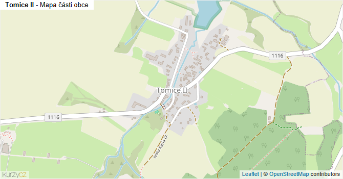 Tomice II - mapa části obce