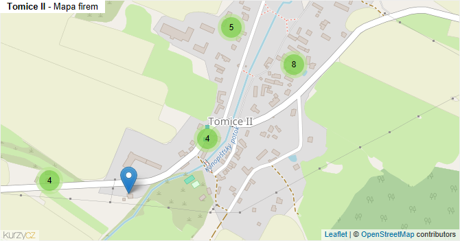 Tomice II - mapa firem