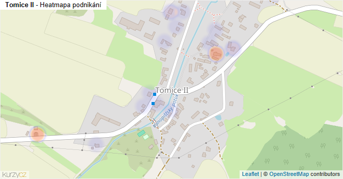 Tomice II - mapa podnikání