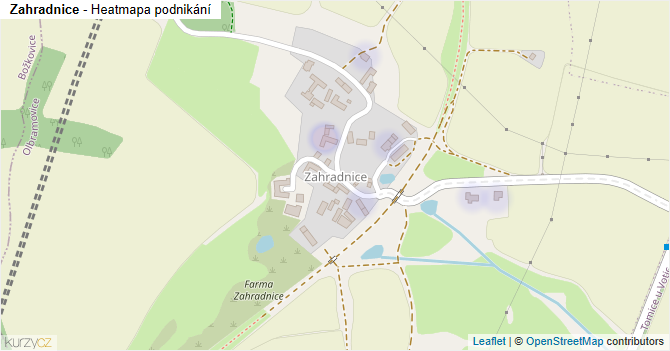 Zahradnice - mapa podnikání