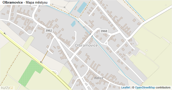 Olbramovice - mapa městysu