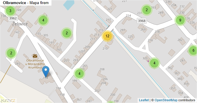 Olbramovice - mapa firem