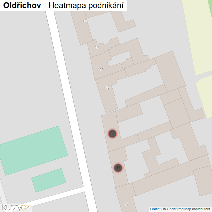 Mapa Oldřichov - Firmy v obci.