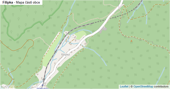 Filipka - mapa části obce