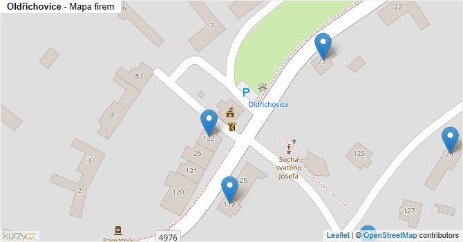 Oldřichovice - mapa firem
