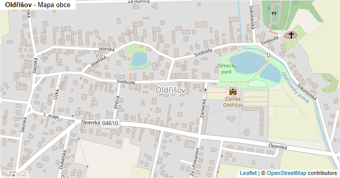 Oldřišov - mapa obce