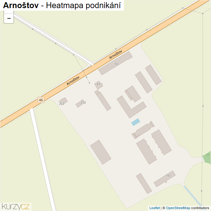 Mapa Arnoštov - Firmy v ulici.