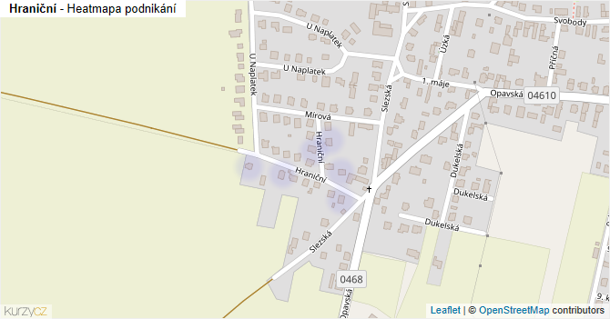 Hraniční - mapa podnikání