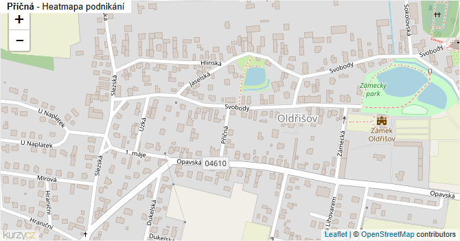 Příčná - mapa podnikání