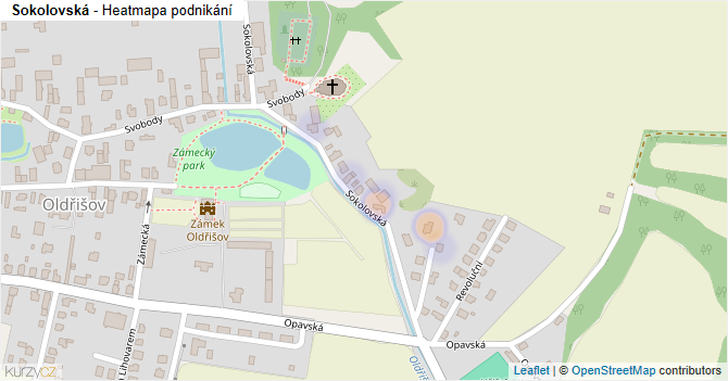 Sokolovská - mapa podnikání