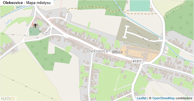 Oleksovice - mapa městysu