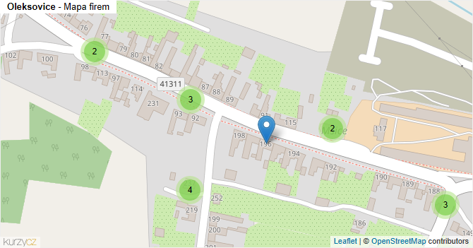 Oleksovice - mapa firem