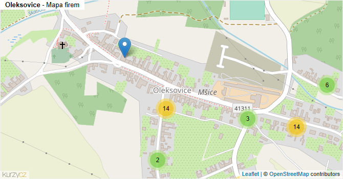 Oleksovice - mapa firem