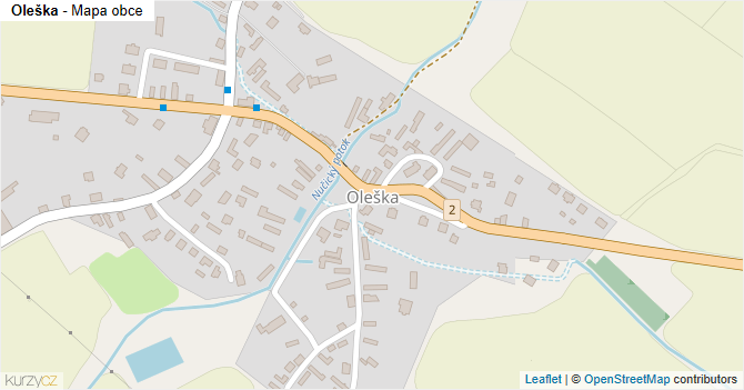 Oleška - mapa obce