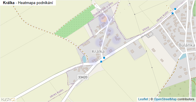 Králka - mapa podnikání