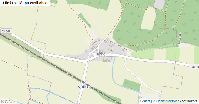 Oleško - mapa části obce
