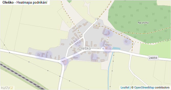 Oleško - mapa podnikání
