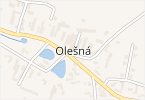 Olešná v obci Olešná - mapa části obce