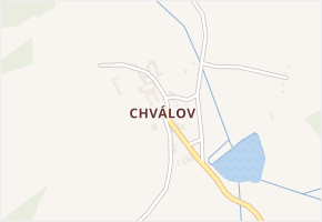 Chválov v obci Olešná - mapa části obce