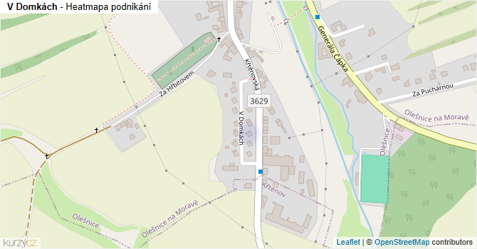 V Domkách - mapa podnikání