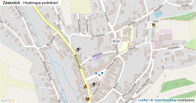 Zástodolí - mapa podnikání