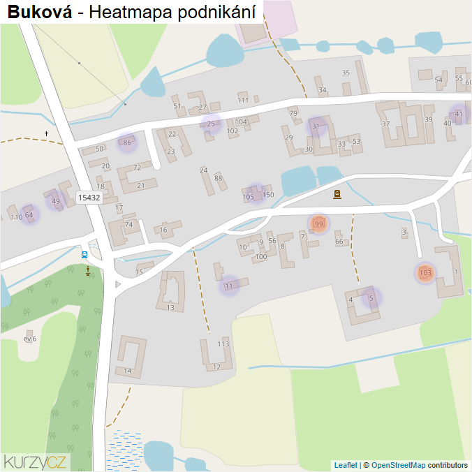 Mapa Buková - Firmy v části obce.