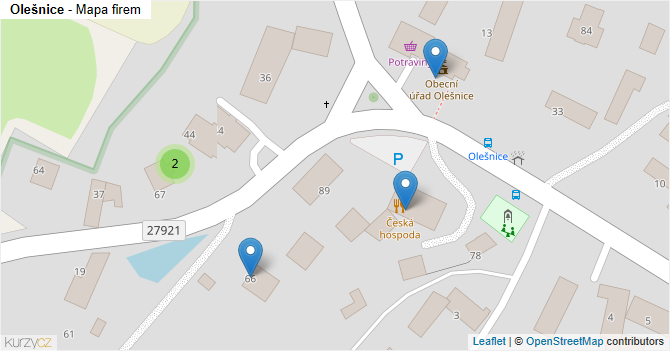 Olešnice - mapa firem