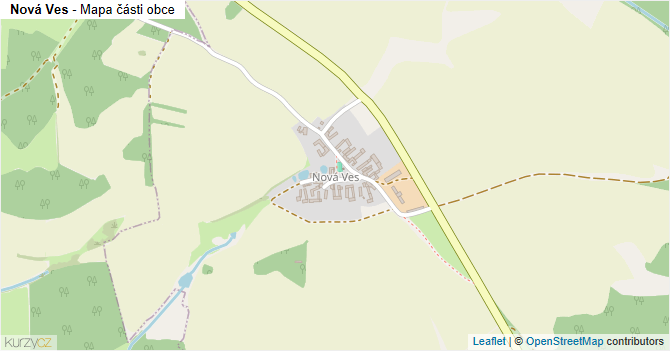 Nová Ves - mapa části obce