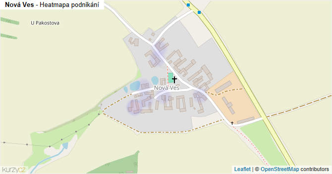 Nová Ves - mapa podnikání
