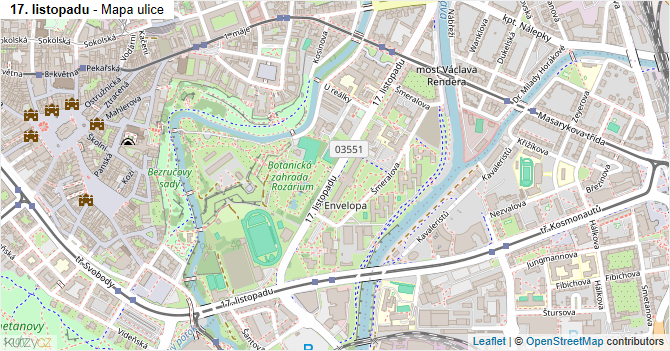 17. listopadu - mapa ulice