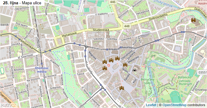 28. října - mapa ulice
