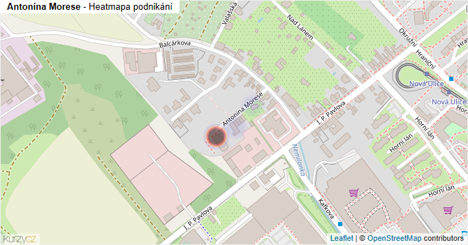 Antonína Morese - mapa podnikání