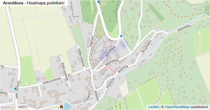Arnoldova - mapa podnikání