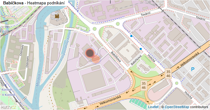 Babíčkova - mapa podnikání