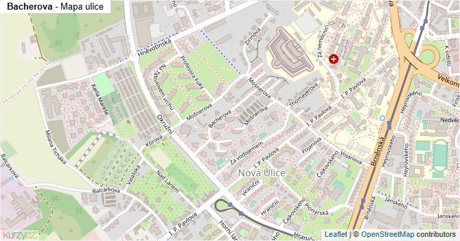 Bacherova - mapa ulice