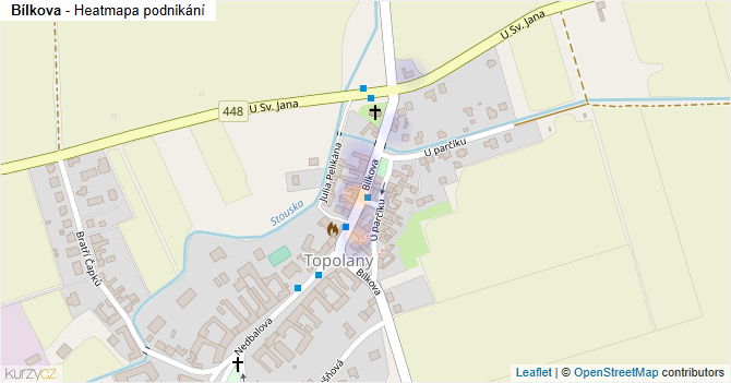 Bílkova - mapa podnikání