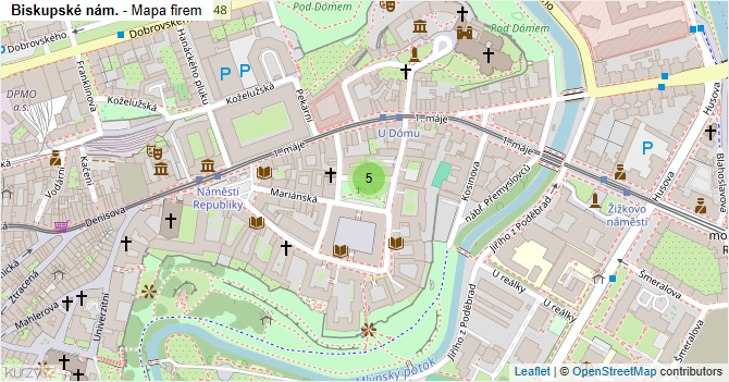 Biskupské nám. - mapa firem