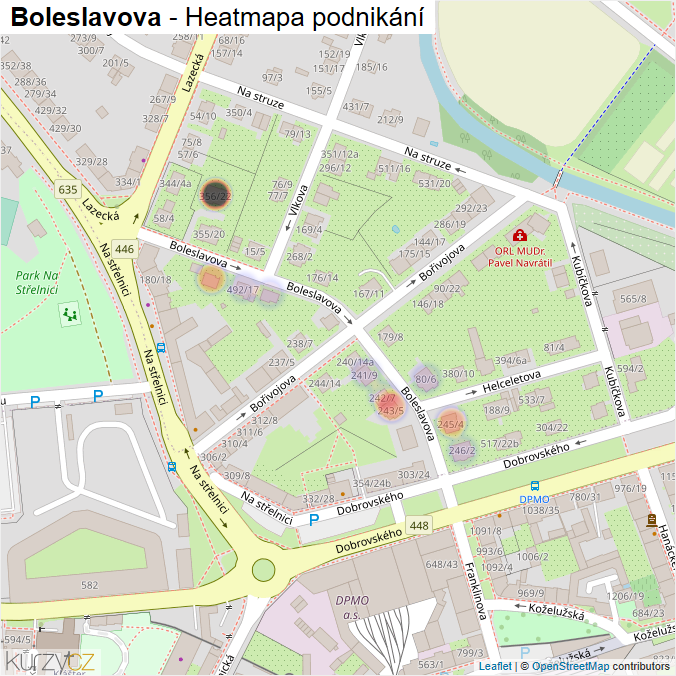 Mapa Boleslavova - Firmy v ulici.