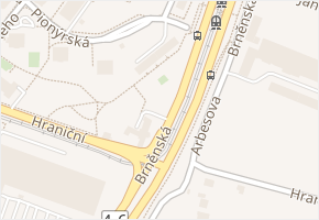 Brněnská v obci Olomouc - mapa ulice