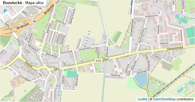 Buzulucká - mapa ulice