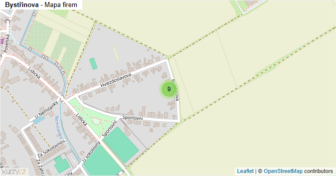 Bystřinova - mapa firem