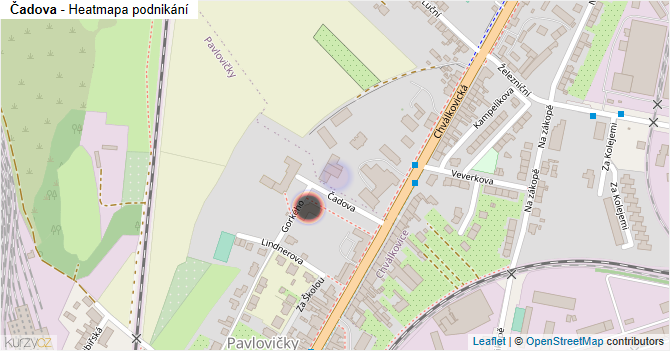 Čadova - mapa podnikání
