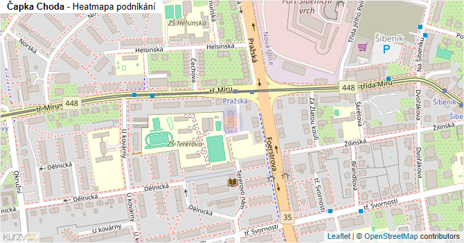 Čapka Choda - mapa podnikání