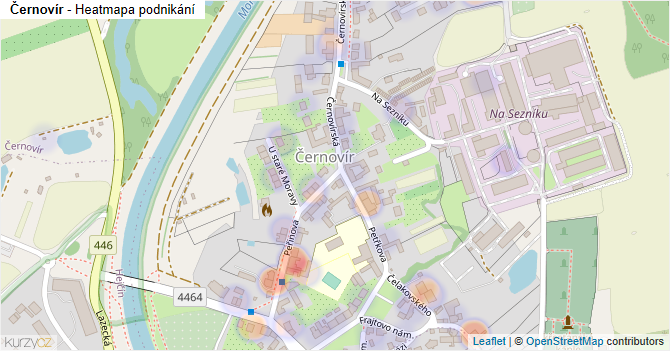 Černovír - mapa podnikání