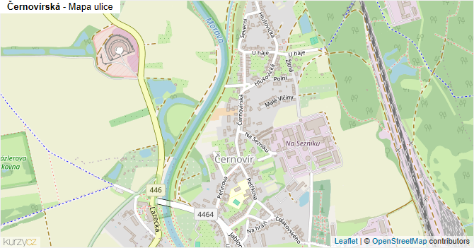 Černovírská - mapa ulice