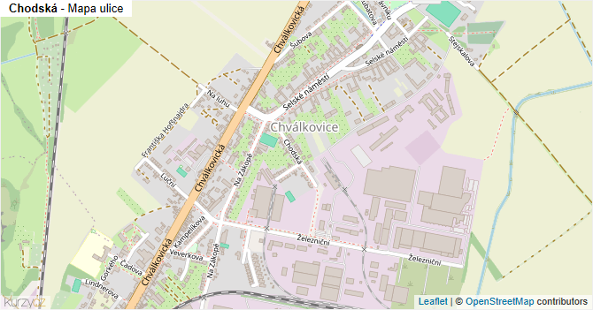 Chodská - mapa ulice