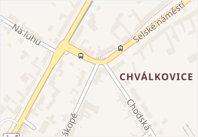 Chválkovice v obci Olomouc - mapa části obce