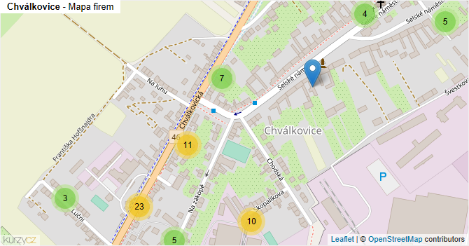 Chválkovice - mapa firem