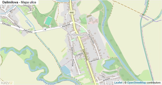 Dalimilova - mapa ulice