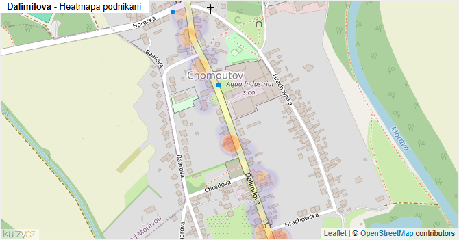 Dalimilova - mapa podnikání